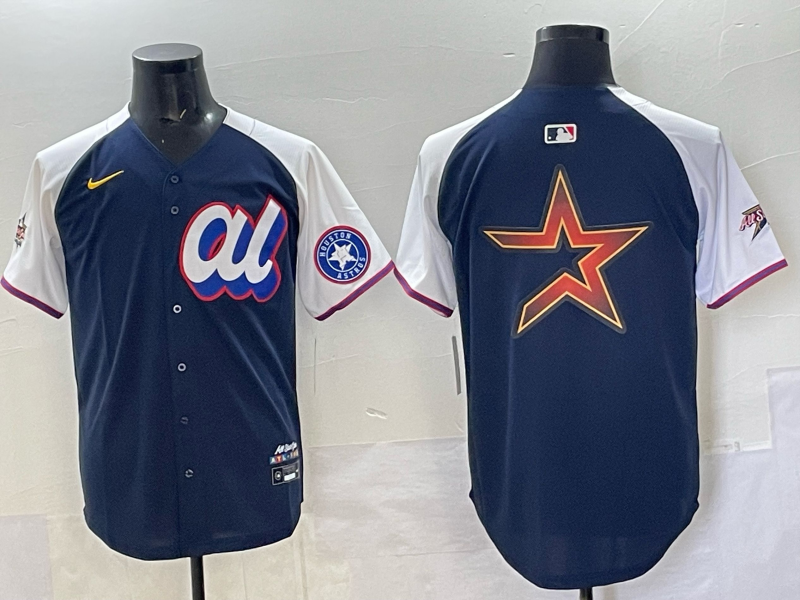 Men 2025 Houston Astros blank Blue All star Nike MLB Jersey 008->houston astros->MLB Jersey